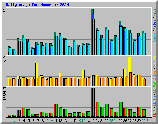 Daily usage for November 2024