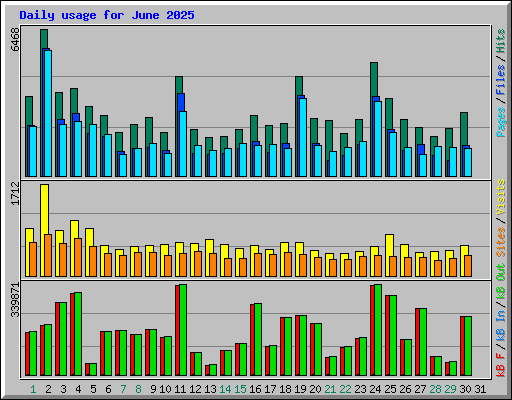 Daily usage for June 2025