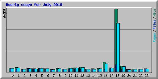 Hourly usage for July 2019