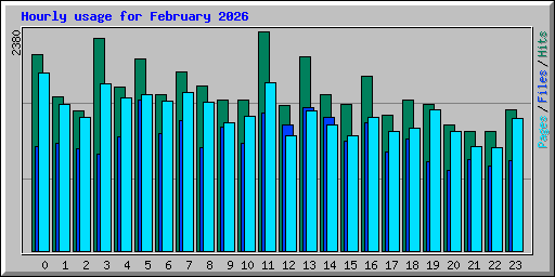 Hourly usage for February 2026