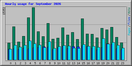 Hourly usage for September 2026